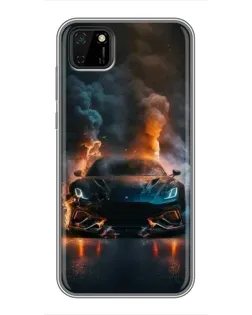 Чохол для Huawei Y5p з картинкою «Lamborghini димна естетика»