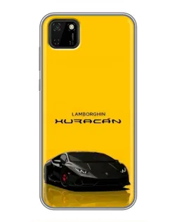 Чохол для Huawei Y5p з картинкою «Lamborghini Huracan чорний»