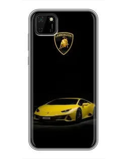 Чохол для Huawei Y5p з картинкою «Lamborghini жовтий акцент»