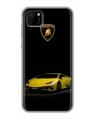 Чехол для Huawei Y5p с картинкой «Lamborghini желтый акцент»