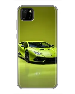 Чохол для Huawei Y5p з картинкою «Салатовий Lamborghini Huracan»