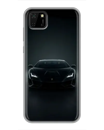 Чехол для Huawei Y5p с картинкой «Черный Lamborghini Aventador»