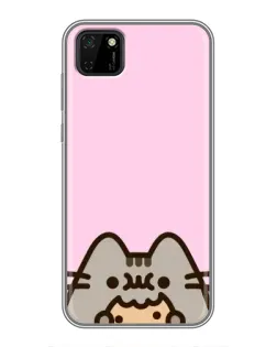 Чохол для Huawei Y5p з картинкою «Pusheen та печиво»
