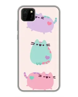 Чохол для Huawei Y5p з картинкою «Pusheen тріо» Чохол для Huawei Y5p з картинкою «Pusheen тріо»