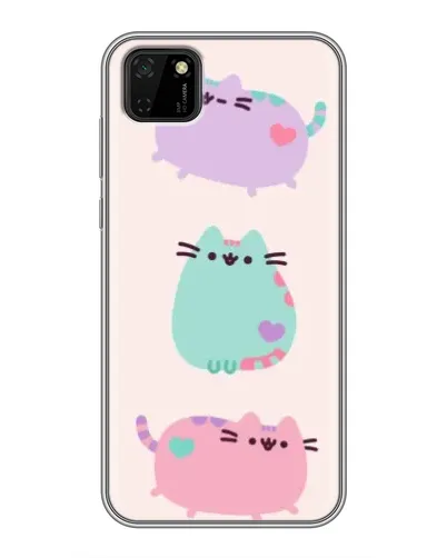Чохол для Huawei Y5p з картинкою «Pusheen тріо» Чохол для Huawei Y5p з картинкою «Pusheen тріо»