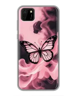 Чехол для Huawei Y5p с картинкой «Бабочка в дыму»
