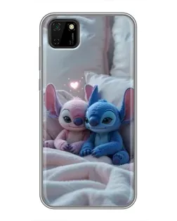 Чехол для Huawei Y5p с картинкой «Плюшевые Стич Ангел»