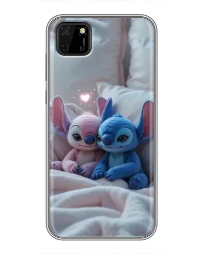 Чехол для Huawei Y5p с картинкой «Плюшевые Стич Ангел»