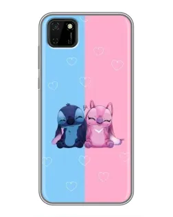 Чехол для Huawei Y5p с картинкой «Stitch и Angel Love»