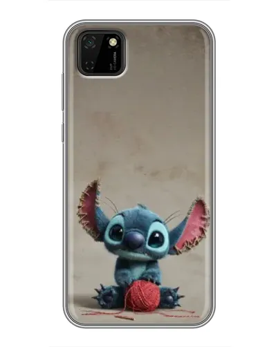Чехол для Huawei Y5p с картинкой «Стич на коричневом фоне»