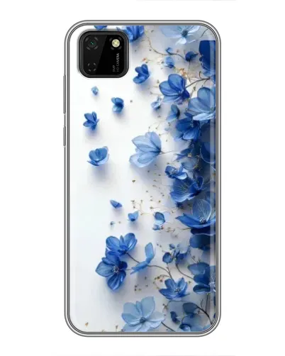 Чохол для Huawei Y5p з картинкою «Блакитний квітковий каскад»