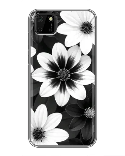 Чохол для Huawei Y5p з картинкою «Монохромні айстри»