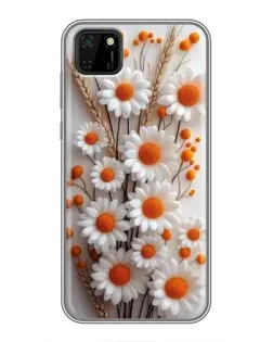 Чохол для Huawei Y5p з картинкою «Білі сухоцвіти»