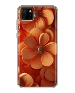 Чохол для Huawei Y5p з картинкою «Помаранчева макро квітка»