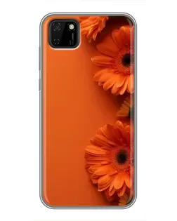 Чохол для Huawei Y5p з картинкою «Помаранчеві гербери»