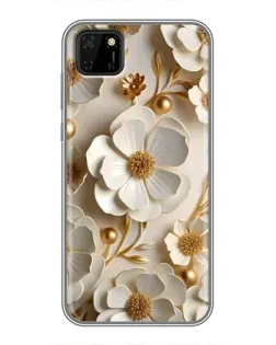 Чохол для Huawei Y5p з картинкою «Білі паперові квіти»