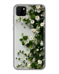 Чохол для Huawei Y5p з картинкою «Гілка дрібних білих квітів»