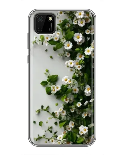Чохол для Huawei Y5p з картинкою «Гілка дрібних білих квітів»