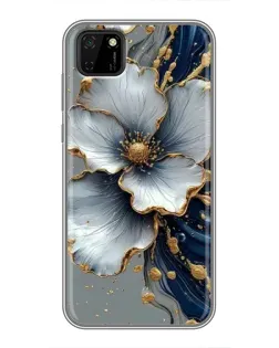 Чохол для Huawei Y5p з картинкою «Біла квітка та золотий флюїд»