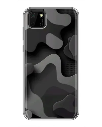 Чохол для Huawei Y5p з картинкою «Темний абстрактний камуфляж»