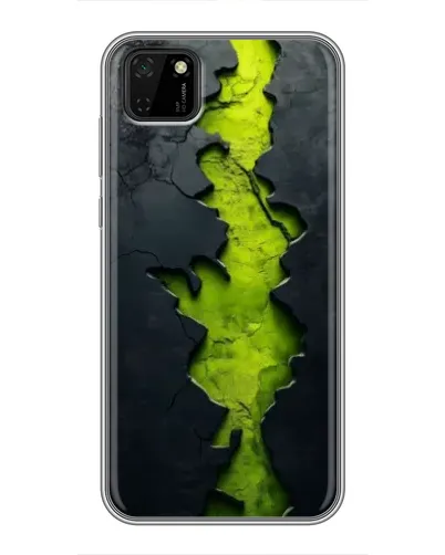 Чохол для Huawei Y5p з картинкою «Салатовий розлом скелі»