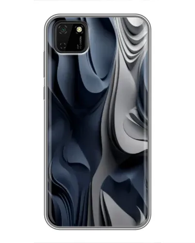 Чохол для Huawei Y5p з картинкою «Об'ємні сині складки»