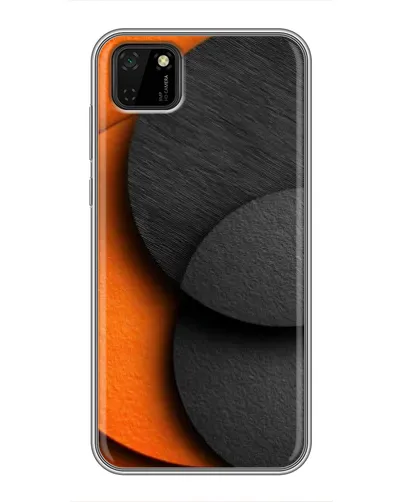 Чохол для Huawei Y5p з картинкою «Геометрія помаранчевих кіл»