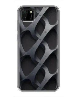 Чохол для Huawei Y5p з картинкою «Об'ємне сіре плетіння»