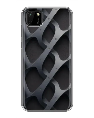 Чохол для Huawei Y5p з картинкою «Об'ємне сіре плетіння»