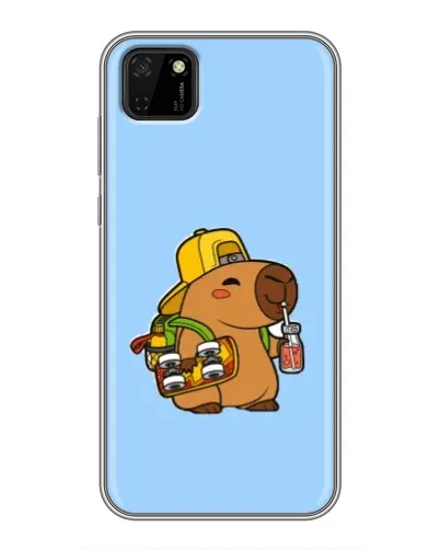 Чохол для Huawei Y5p з картинкою «Капібара на скейті»