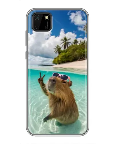 Чохол для Huawei Y5p з картинкою «Капібара на морі»