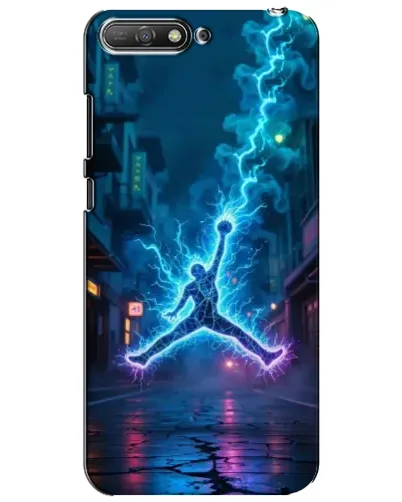 Чехол для Huawei Y6 2018 с картинкой «Jordan Gold Jumpman»