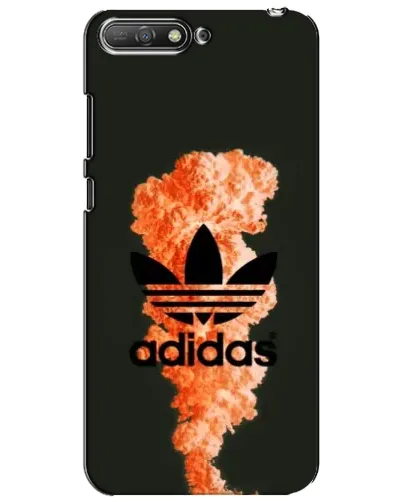 Чехол для Huawei Y6 2018 с картинкой «Оранжевый дым Adidas»