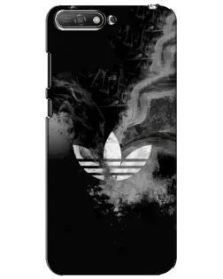 Чехол для Huawei Y6 2018 с картинкой «Абстрактный дым Adidas»