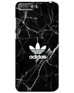 Чехол для Huawei Y6 2018 с картинкой «Белый мрамор Adidas»