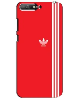 Чехол для Huawei Y6 2018 с картинкой «Красный минимализм Adidas»
