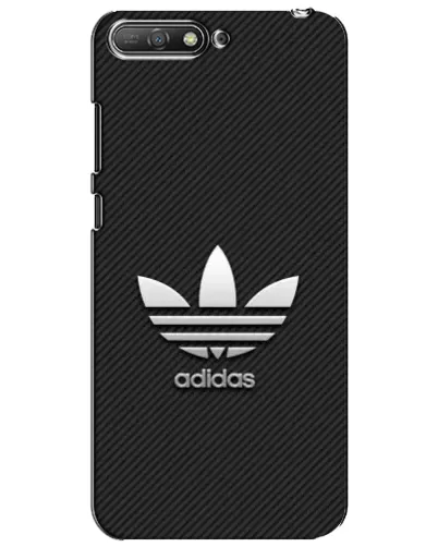 Чехол для Huawei Y6 2018 с картинкой «Adidas Карбоновая текстура»