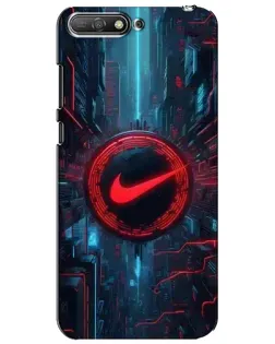 Чехол для Huawei Y6 2018 с картинкой «Техногенный стиль Nike»