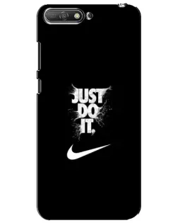 Чехол для Huawei Y6 2018 с картинкой «Текстовый принт Nike»
