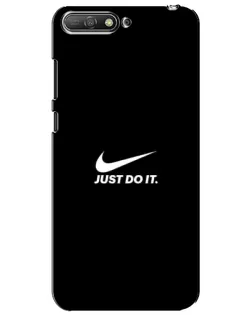 Чехол для Huawei Y6 2018 с картинкой «Минимализм от Nike»