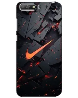 Чехол для Huawei Y6 2018 с картинкой «Nike — эффект разломов»