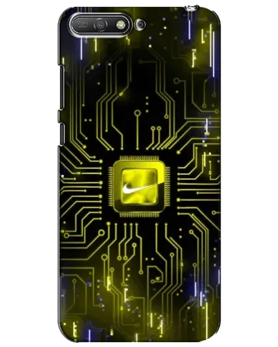 Чехол для Huawei Y6 2018 с картинкой «Nike — золотая искра» Чехол для Huawei Y6 2018 с картинкой «Nike — золотая искра»