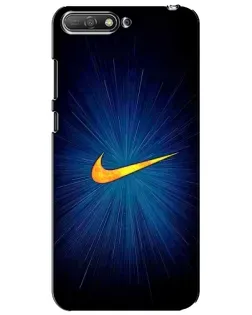 Чехол для Huawei Y6 2018 с картинкой «Синий пульс Nike»