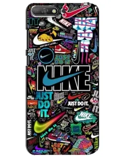 Чехол для Huawei Y6 2018 с картинкой «Яркий коллаж Nike»