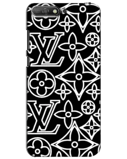 Чехол для Huawei Y6 2018 с картинкой «Черно-белый узор LV» Чехол для Huawei Y6 2018 с картинкой «Черно-белый узор LV»