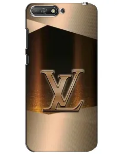 Чехол для Huawei Y6 2018 с картинкой «LV — золотое сияние»