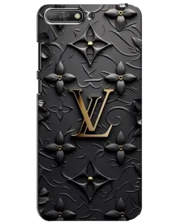 Чехол для Huawei Y6 2018 с картинкой «Кожаная текстура LV»