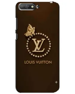 Чехол для Huawei Y6 2018 с картинкой «LV — золотая печать»