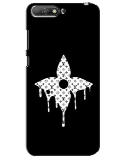 Чехол для Huawei Y6 2018 с картинкой «Цветочная монограмма»