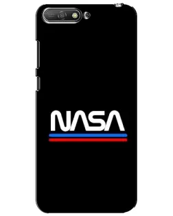 Чехол для Huawei Y6 2018 с картинкой «NASA — классика Red Blue» Чехол для Huawei Y6 2018 с картинкой «NASA — классика Red Blue»